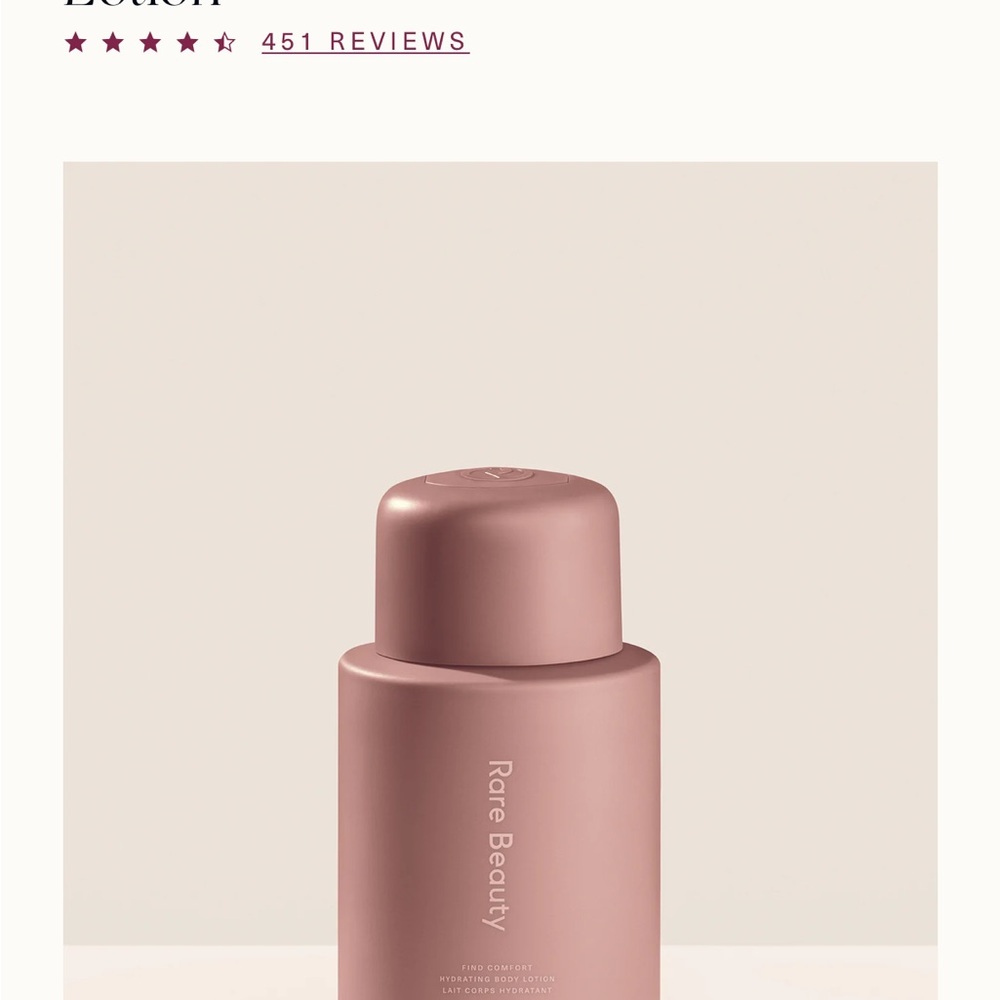 NWT Rare Beauty Blush Pink Bottle HYDRATING LOTION